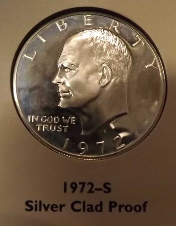 Eisenhower Silver Clad Dollar 1972S