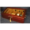 Image 1 : Humidor w/ 2 hygometers, 2 keys. exc. cond 21L x 10 D x 8 T