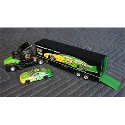 1:64 scale John Deere #23 NASCAR Trailer & Car 1994, Good condition, die cast