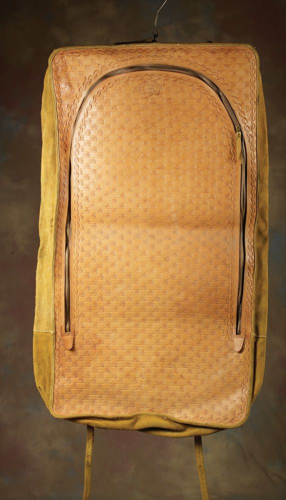 Bill Linderman World Champion Presentation Tooled Leather Garment Bag