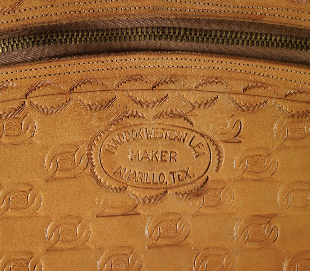 Bill Linderman World Champion Presentation Tooled Leather Garment Bag