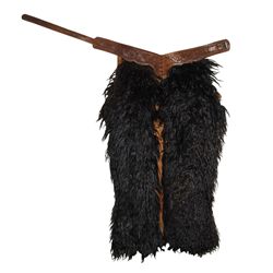 Impressive Long Black Angora Wooly Cowboy Chaps
