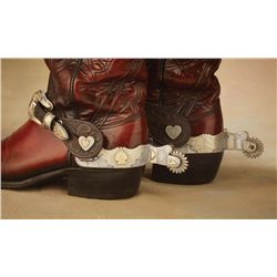 Wallie Boone (1880-1958) silver & gold Texas Spurs
