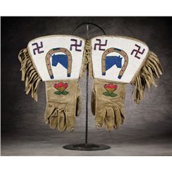Beaded Pictorial Gauntlets