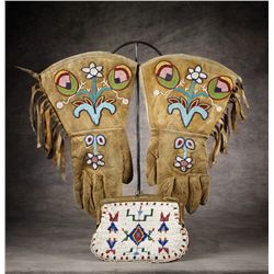 Two Northern Plains Beaded Items