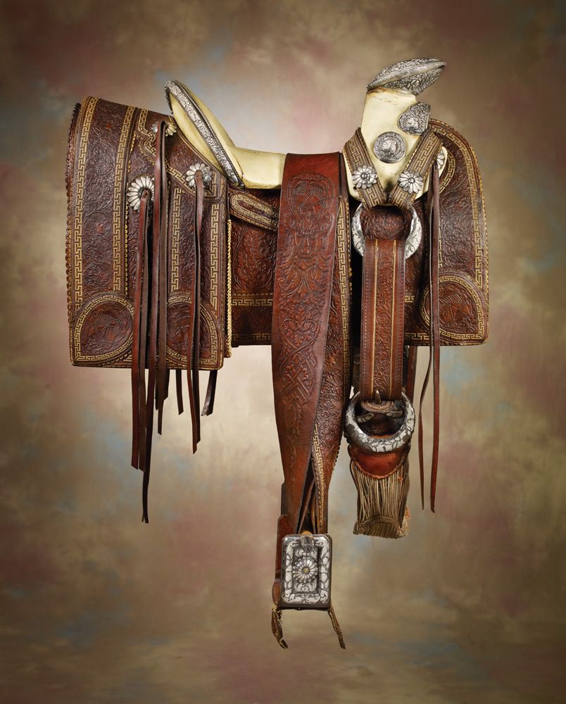 Ornate Silver Mounted Mexican Saddle