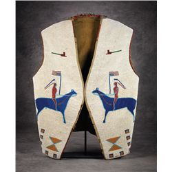 Beaded Man's Pictorial Vest