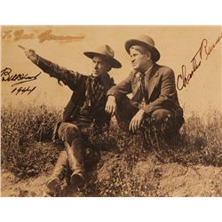 Signed Photo of William S Hart & Charles M Russell
