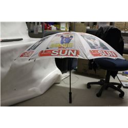 EDMONTON SUN PROMOTIONAL UMBRELLA VERY RARE 1 OF