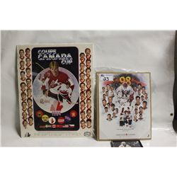 2 COUPE CANADA CUP POSTERS WITH AUTOGRAPHED 8/10