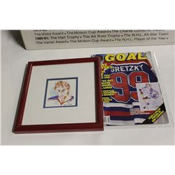 LE ROY NEIMAN GRETZKY ARTWORK POSTER, FRAMED