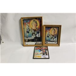 GRETZKY SIGNED INSIDE HOCKEY MAGAZINE WITH 1980'S