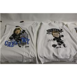 6 WAYNE GRETZKY CHARACTURE CLOTHING ITEMS AND