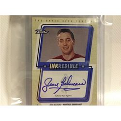 JEAN BELIVEAU SIGNED INKREDIBLE UPPER DECK HOCKEY