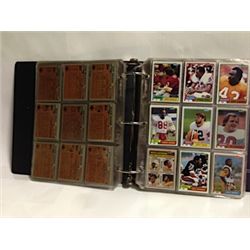 BINDER OF 1980 NFL TRADING CARDS