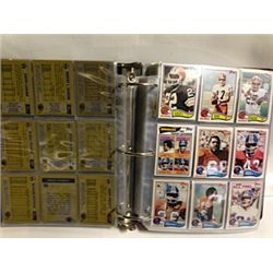 BINDER OF 1981 NFL TRADING CARDS