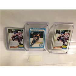 LOT OF 3 GRETZKY CARDS INC: O PEE CHEE #18 ROOKIE