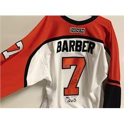 PHILADELPHIA FLYERS BILL BARBER SIGNED JERSEY W/C.O.A.
