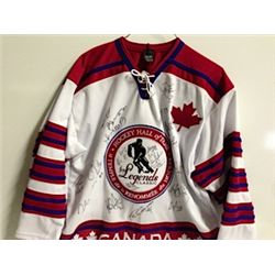 TEAM CANADA HOCKEY HALL OF FAME SIGNED JERSEY W/C.O.A.