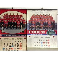 2 MONTREAL CANADIENS TEAM CALENDARS AND SCHEDULES