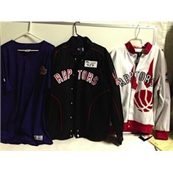 LOT OF 3 NBA GARMENTS INC: 2 TORONTO RAPTORS
