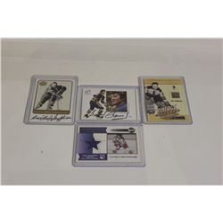 2 AUTOGRAPHED CARDS (BERNIE "BOOM BOOM" GEOFFRION,