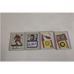 2 AUTOGRAPHED ALEX DELVECCHIO CARDS; 2 AUTHENTIC