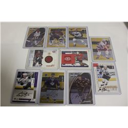 10 ASSORTED AUTOGRAPHED & MEMORABILIA CARDS