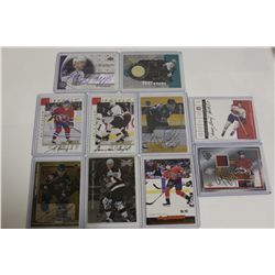 10 ASSORTED AUTOGRAPHED & MEMORABILIA CARDS