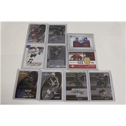 10 ASSORTED AUTOGRAPHED & MEMORABILIA CARDS