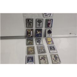 30 ASSORTED AUTOGRAPHED AND MEMORABILIA MLB CARDS