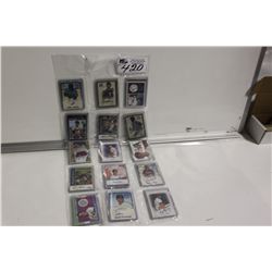 30 ASSORTED AUTOGRAPHED AND MEMORABILIA MLB CARDS