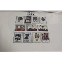 30 ASSORTED AUTOGRAPHED AND MEMORABILIA MLB CARDS