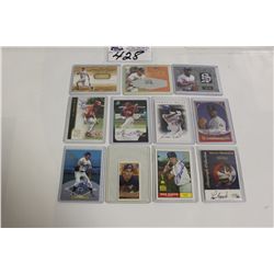 30 ASSORTED AUTOGRAPHED AND MEMORABILIA MLB CARDS
