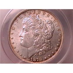 1878 7/8 TF Morgan Dollar MS61 ANACS With Mint Error Vam-33