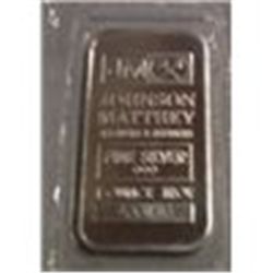 TWO 1 OZ .999 PURE SILVER JOHNSON MATTHEY BARS