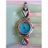 Image 2 : Signed WCN Tear Drop Zuni Inlay Watch Band