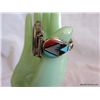 Image 5 : Signed WCN Tear Drop Zuni Inlay Watch Band