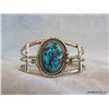 Image 6 : Signed DSM Sterling Silver & Turquoise Cuff