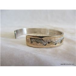 Signed C t or a moon & t Sterling w/20 12K.G.F.