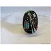 Image 1 : Night Pictorial Inlay Ring Sterling