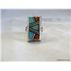 Image 2 : Signed Alvin Yellowhorse Inlay Sterling Ring