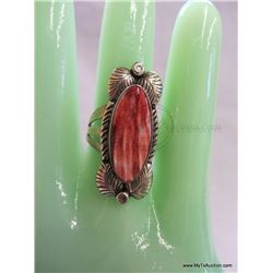 Signed Harvey Spinney Oyster & Sterling Ring
