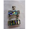 Image 1 : Dichroic Sterling Setting Double Pendent