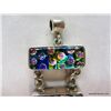Image 3 : Dichroic Sterling Setting Double Pendent
