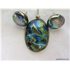 Image 3 : Dichroic Pendent w Matching Earrings
