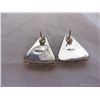Image 6 : Turquoise & Sterling Triangle Shaped Earrings