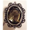 Image 1 : New German Silver Smoky Stone Ring, size 9