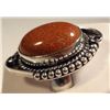 Image 3 : NEW German silver ring with "Goldstone" type stone, size 6 1/2