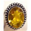 Image 1 : NEW German Silver Ring with "Citrine" type stone size 6
